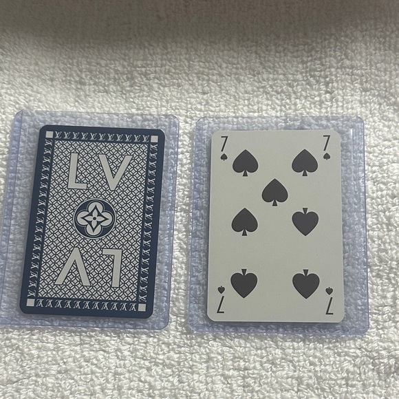 Louis Vuitton Other - Louis Vuitton blue playing card 7 of spades with COA